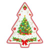 Karácsonyi porcelán fenyő alakú tálca díszdobozban Christmas Heritage
