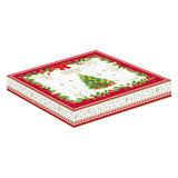Karácsonyi porcelán fenyő alakú tálca díszdobozban Christmas Heritage