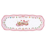 Karácsonyi Porcelán mézeskalács vonat kínáló tál díszdobozban Sweet Christmas