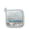 Nyári edényalátét 20x20 cm pamut vitorlás és sirály mintával Sailing at sea