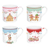 Karácsonyi Porcelán bögre 4 db szett díszdobozban Sweet Christmas