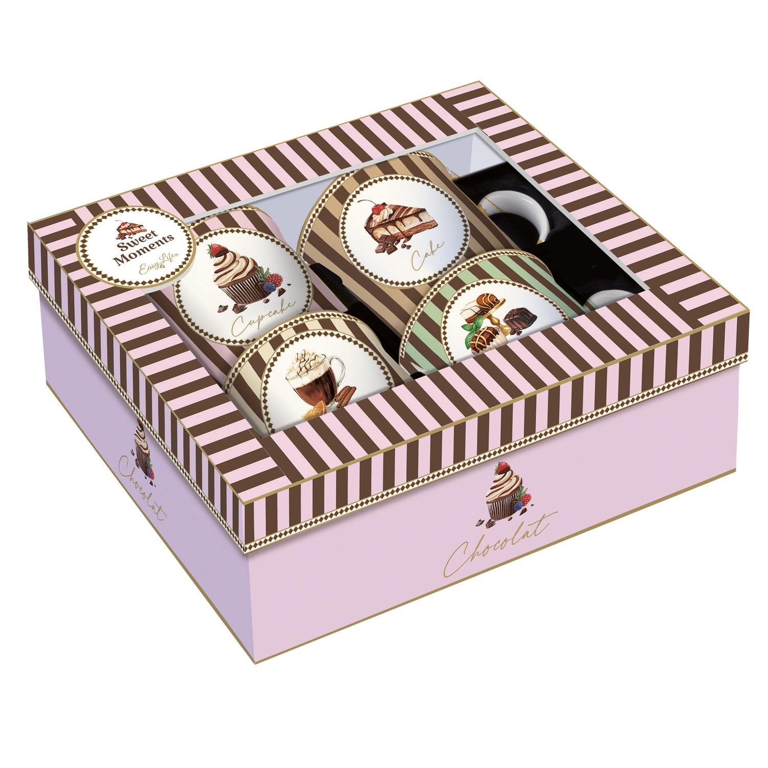 Porcelán bögre 4 db-os szett díszdobozban Sweet Moments