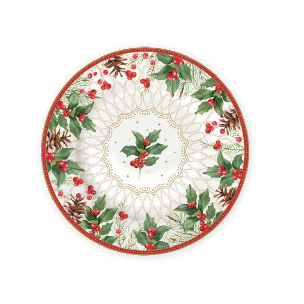 Tányér, étkészlet 18 részes Karácsonyi porcelán étkészlet Christmas Berries