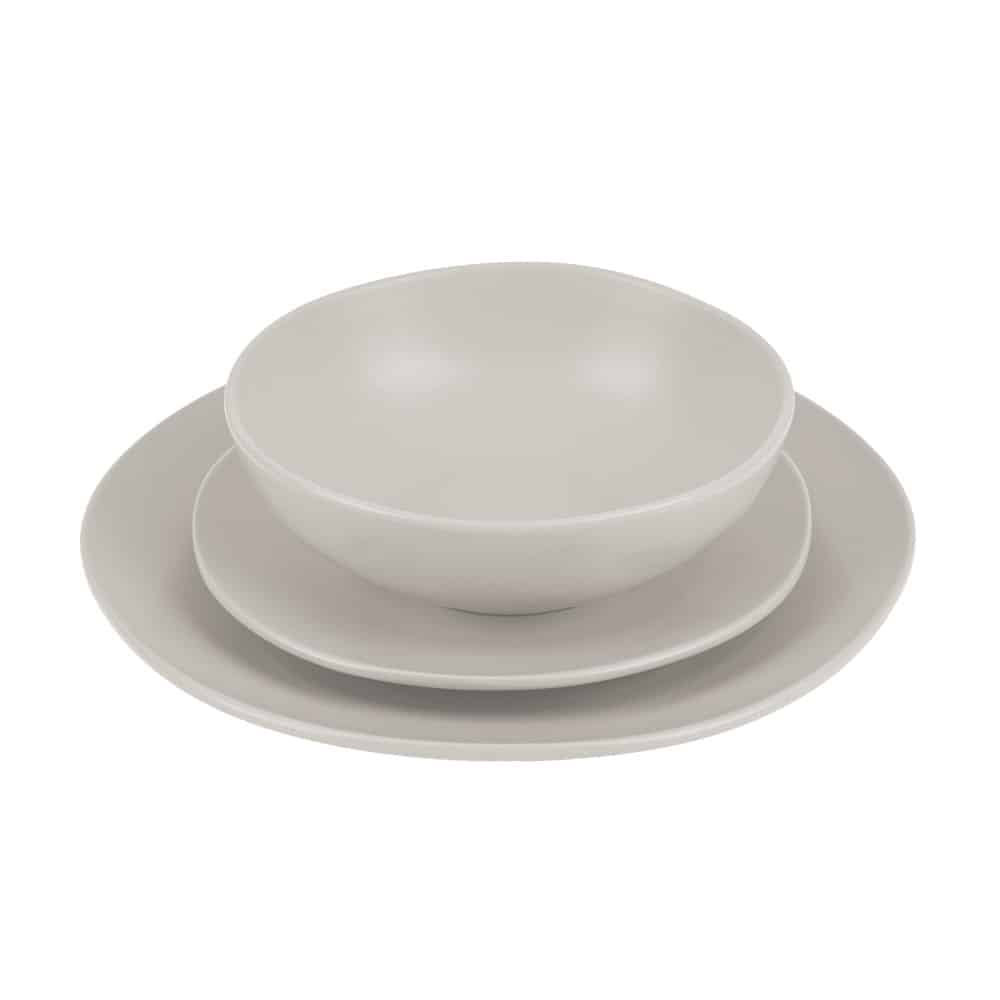 18 részes stoneware kerámia étkészlet matt kém Sahara Collection kerek