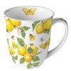 Porcelán bögre citrom mintás Fresh lemons white 400 ml