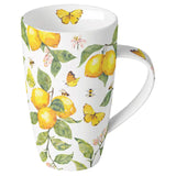 Porcelán bögre citrom mintás Fresh lemons white 600 ml