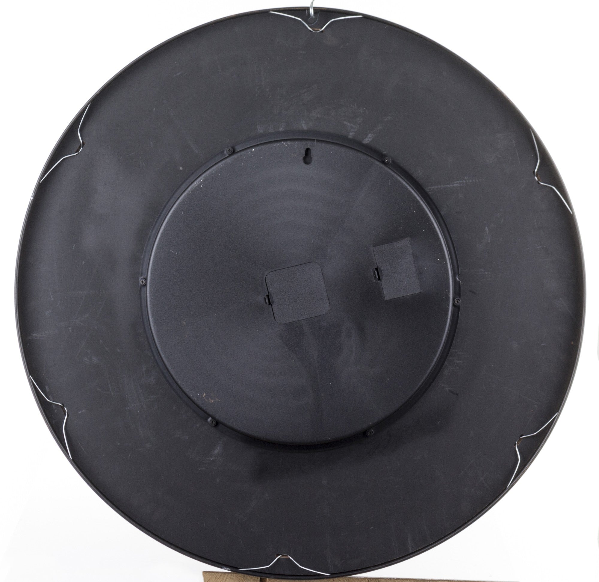 Antikolt fogaskerekes falióra 70 cm – fém üveg
