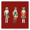 Karácsonyi szalvéta piros diótörő Nutcrackers 33x33 cm 20 db-os