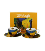 Porcelán eszpresszó kávés csésze + alj 110 ml 2 személyes van Gogh Kávéház éjjel