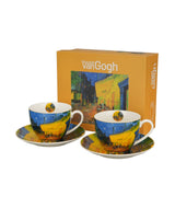Porcelán csésze + alj 270 ml 2 személyes Van Gogh Kávéház éjjel díszdobozban