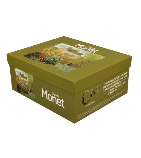 Porcelán csésze + alj 270 ml 2 személyes dobozban Monet kertje Argenteuilban