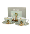 Porcelán csésze + alj 270 ml 2 személyes dobozban Monet Hölgy esernyővel