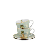 Porcelán csésze + alj 270 ml 2 személyes dobozban Monet Hölgy esernyővel