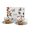 Porcelán virágos csésze + alj 270 ml 2 személyes dobozban Zahra