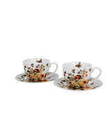 Porcelán virágos csésze + alj 270 ml 2 személyes dobozban Zahra