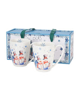Karácsonyi hóemberes porcelán bögre 2 db-os szett 360 ml díszdobozban Snowman