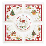 Karácsonyi porcelán osztott kínáló tál díszdobozban Christmas Tale