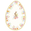 Húsvéti nyuszis porcelán kínáló tálca 30x21 cm tojás formájú díszdobozban