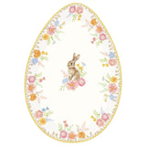 Húsvéti nyuszis porcelán kínáló tálca 30x21 cm tojás formájú díszdobozban