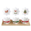 Karácsonyi porcelán 3 db tálka szett bambusz tálcán díszdobozban Christmas Tale
