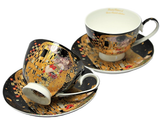 Gustav Klimt porcelán csésze aljjal 2 személyes 250 ml A Csók