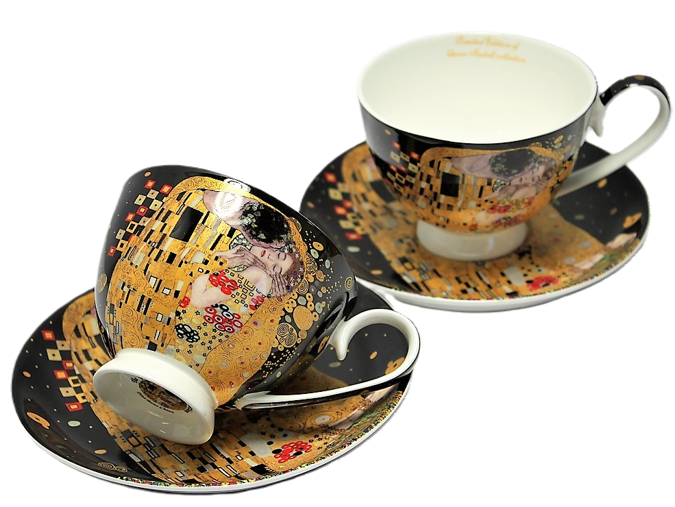 Gustav Klimt porcelán csésze aljjal 2 személyes 250 ml A Csók