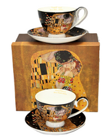 Gustav Klimt porcelán csésze aljjal 2 személyes 250 ml A Csók