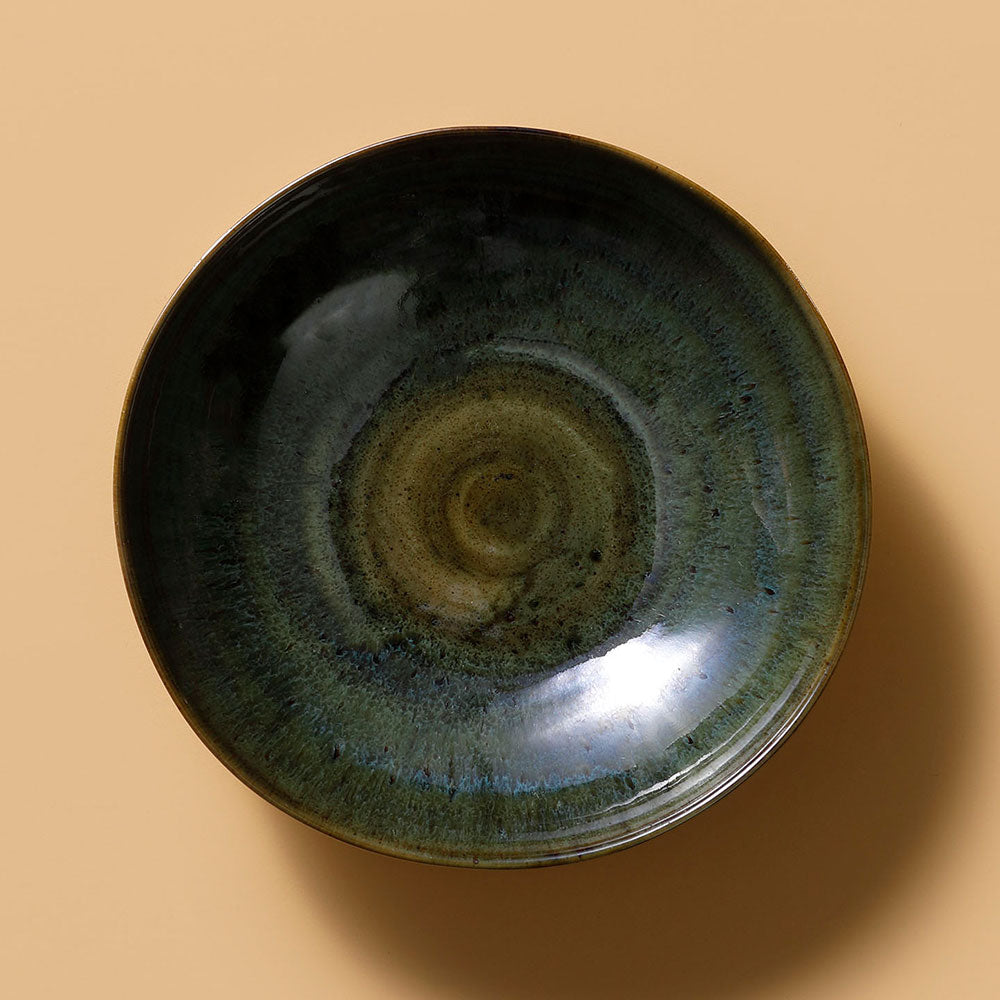 WISTERIA GREEN porcelán mélytányér 22 cm zöld