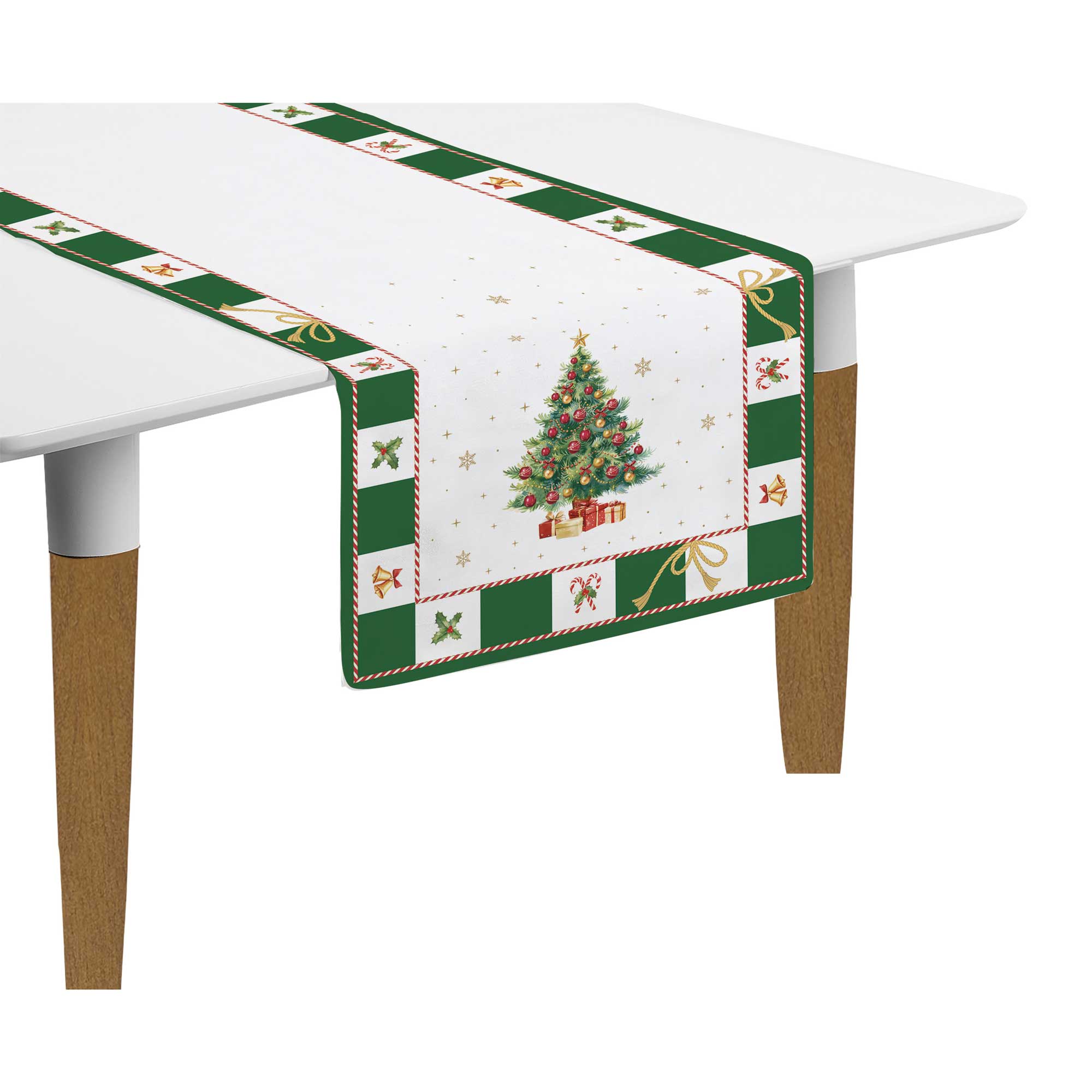 Karácsonyi pamut asztali futó 140x45 cm 2 db szett Christmas Tale