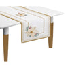 Karácsonyi mikulásvirág mintás asztali futó 45x140 cm 2 db-os pamut White Elegance