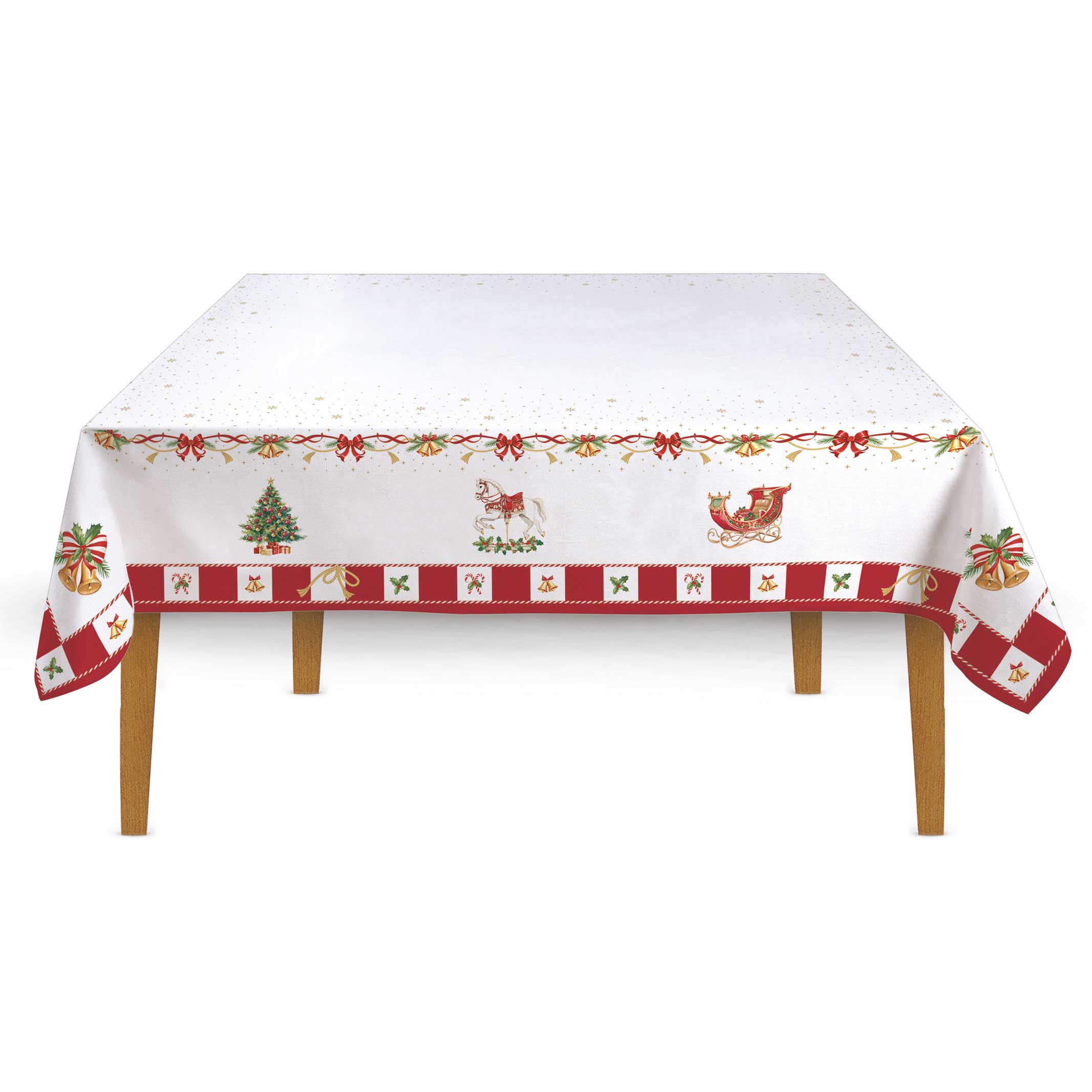 Karácsonyi pamut asztalterítő 180x145 cm Christmas Tale