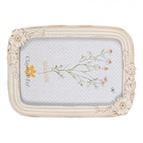 Képkeret Antikolt bézs virág díszes vintage képkeret 10x15 cm