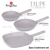 3 részes serpenyő szett Indukciós Berlinger Haus Taupe Collection