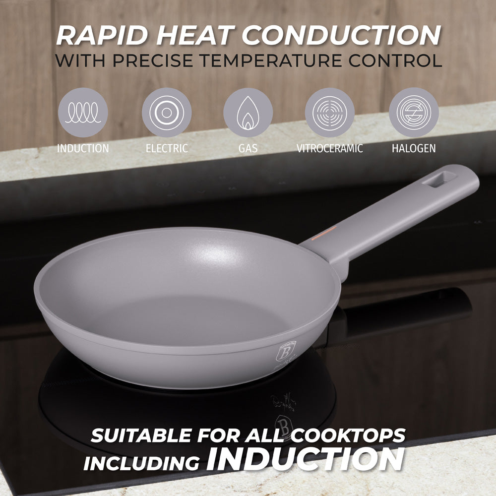 3 részes serpenyő szett Indukciós tapadásmentes Berlinger Haus Taupe Collection