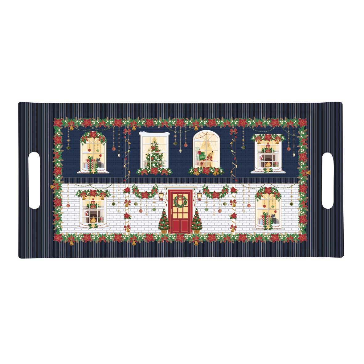 Karácsonyi Műanyag tálca 40x19 cm Festive Avenue