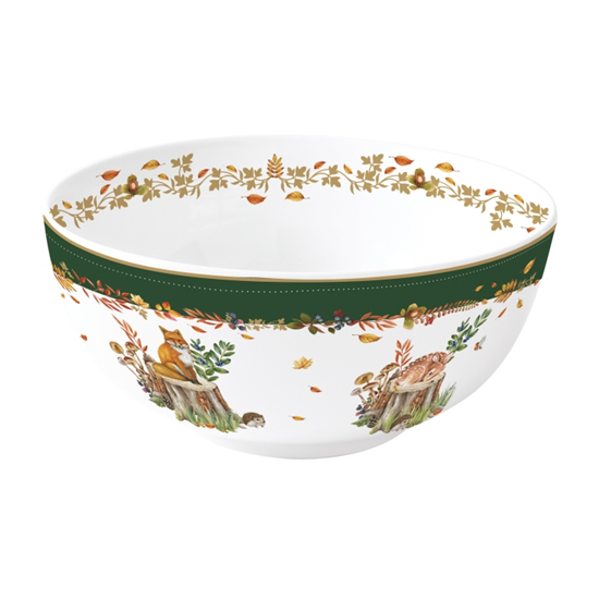 Forest Dream őszi porcelán konyhai nagy tál 23 cm