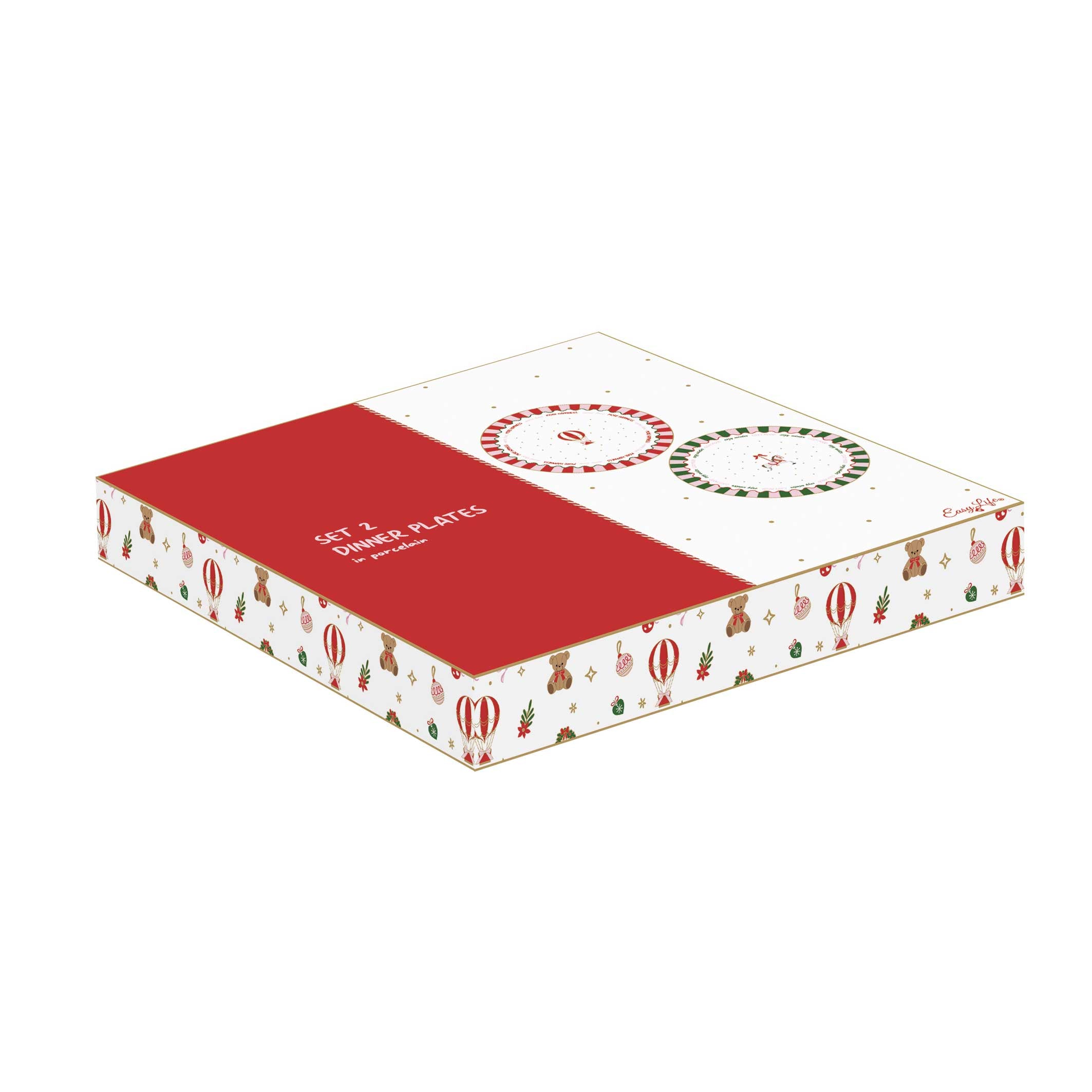 Porcelán lapostányér szett 2 db-os 27 cm díszdobozban Christmas Twist