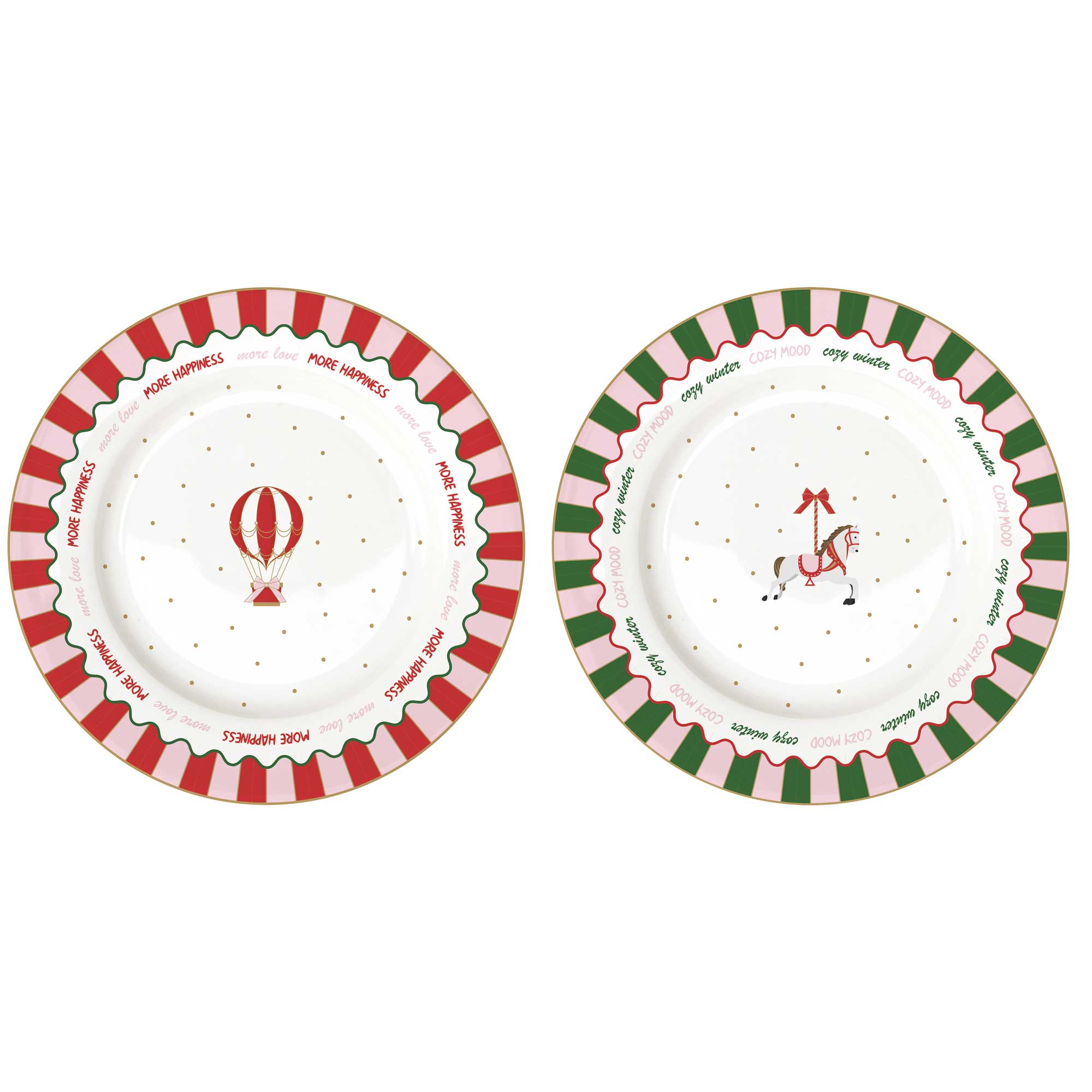 Porcelán lapostányér szett 2 db-os 27 cm díszdobozban Christmas Twist