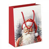 Karácsonyi télapós papír ajándéktáska 22x13x25 cm Happy Santa