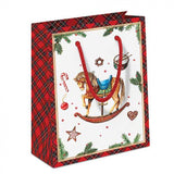 Karácsonyi hintalovas ajándéktáska 22x13x25 cm Christmas Toys