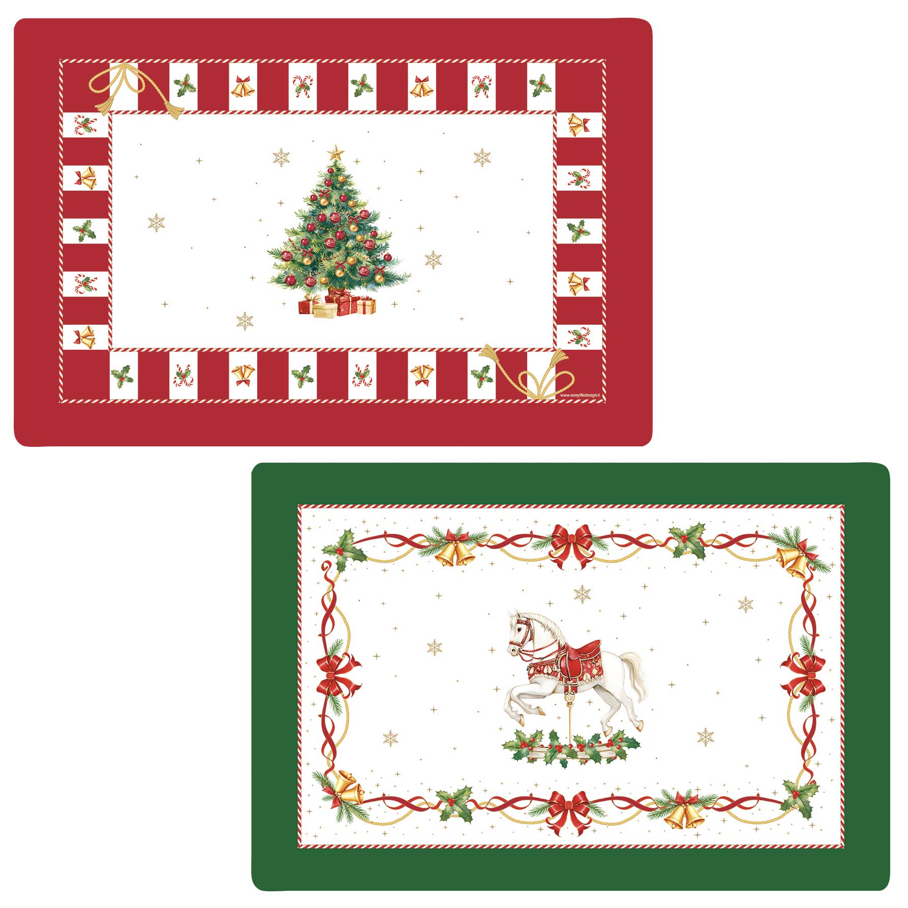 Karácsonyi Műanyag tányéralátét kétoldalas 45x30 cm Christmas Tale