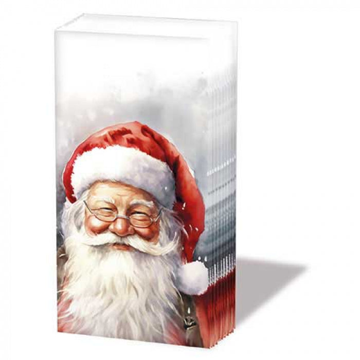 Karácsonyi télapós papírzsebkendő 10db-os Happy Santa