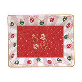 Karácsonyi Porcelán kis kínáló tálka 14x11 cm díszdobozban Christmas Twist