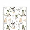 Karácsonyi háromrétegű papírszalvéta 25x25 cm 20 db Forest gnomes