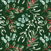 Háromrétegű karácsonyi papírszalvéta 33x33 cm 20 db Foliage scatter zöld