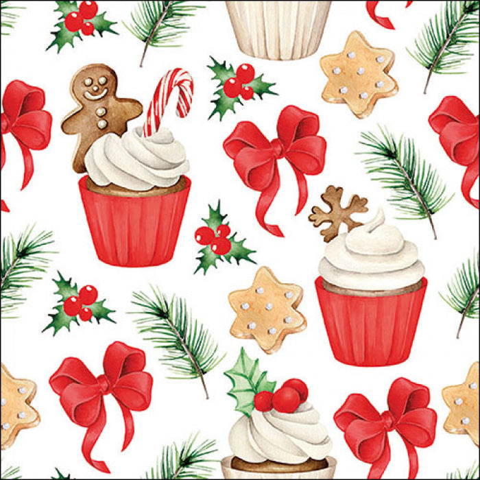 Háromrétegű karácsonyi papírszalvéta 33x33 cm 20 db Christmas sweets