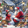 Karácsonyi télapós háromrétegű papírszalvéta 33x33 cm 20 db-os Talking to Santa
