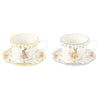 Húsvéti nyuszis porcelán eszpresszó kávés csésze + alj 120 ml 2 db díszdobozban