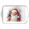 Karácsonyi télapós műanyag kis tálca 13x2 1cm Happy Santa