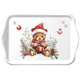Karácsonyi macis műanyag kistálca 13x21 cm Teddy’s Gift